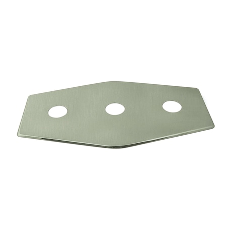 Westbrass Three-Hole Remodel Cover Plate for Bathtub and Shower Valves, Satin Nickel D505-07